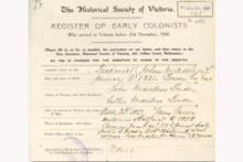 Exploring the RHSV Register of Victorian Pioneers